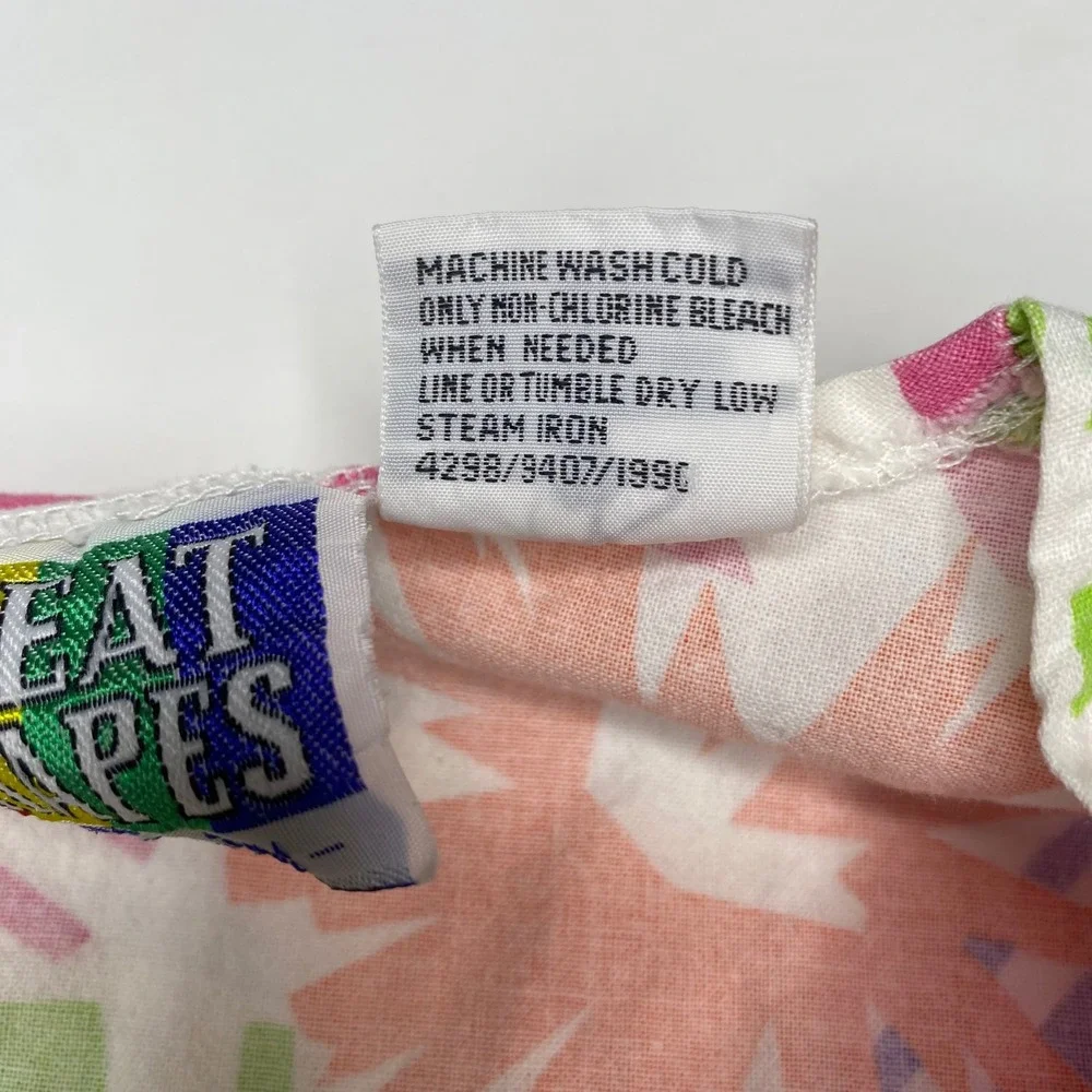 Great Shapes Kids Girls Tropical Floral Print Romper Jumper Size 7‎ Vintage